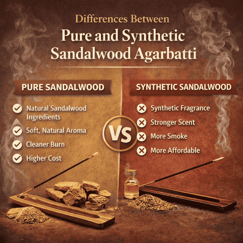 Differences Between Pure and Synthetic Sandalwood Agarbatti