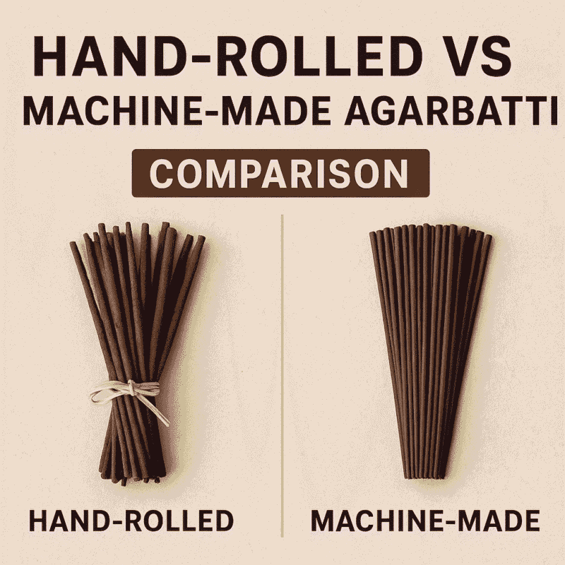 Hand-Rolled vs Machine-Made Agarbatti Comparison