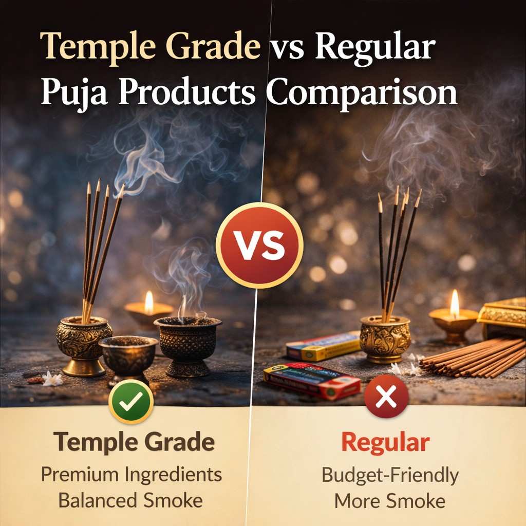 Difference Between Temple Grade & Regular Puja Products