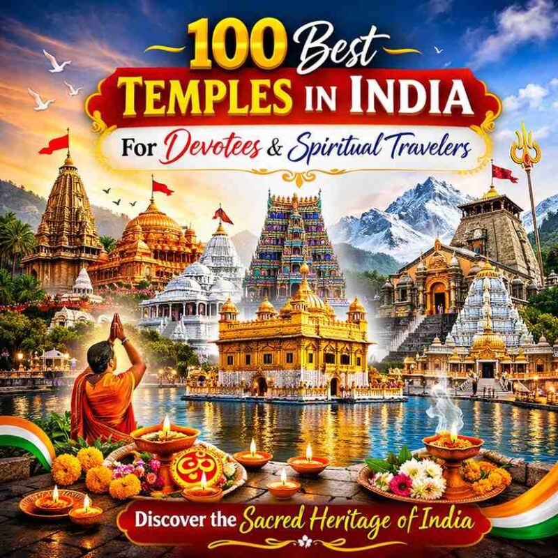 Top 100 Most Famous Temples in India for Spiritual Travel & Pilgrimage