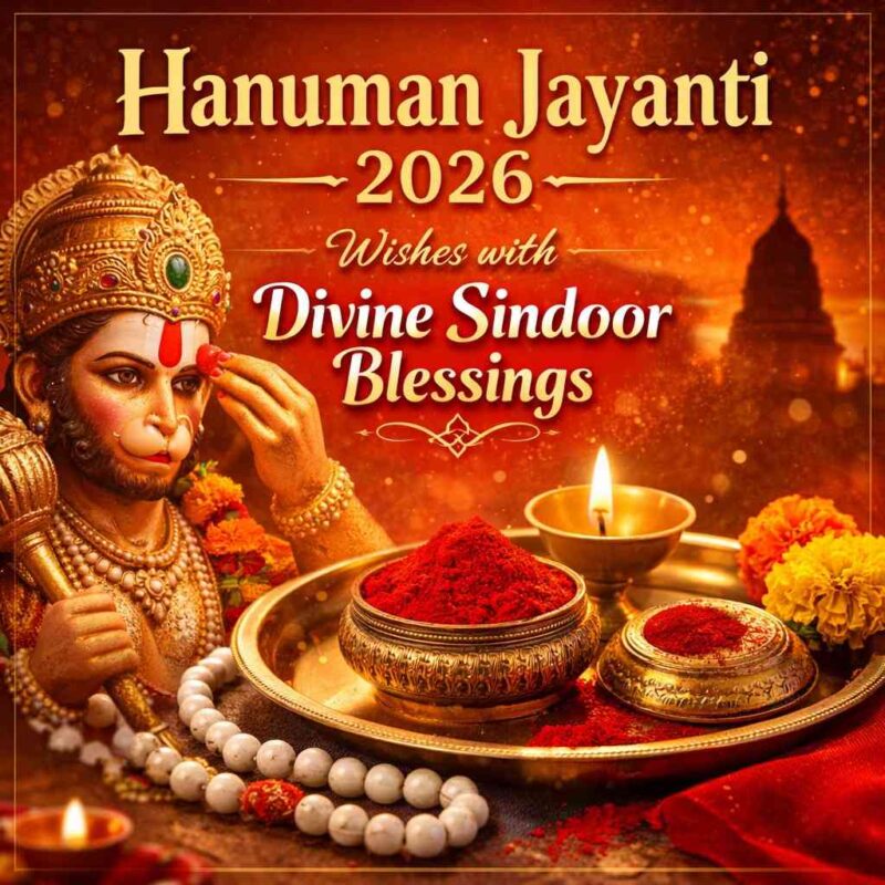 Hanuman Jayanti 2026 Wishes with Divine Sindoor Blessings
