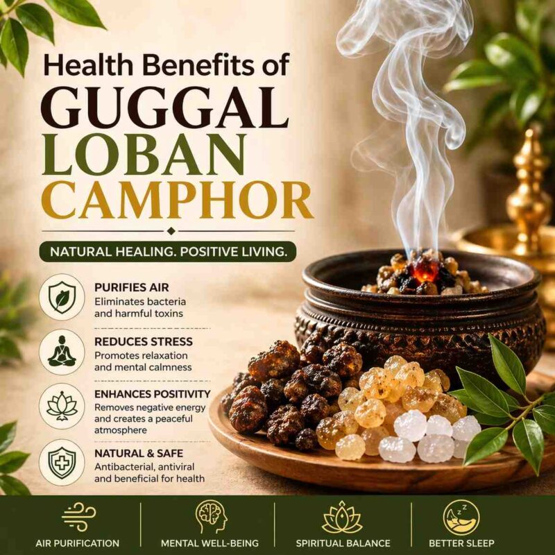 Health Benefits of Guggal Loban Camphor