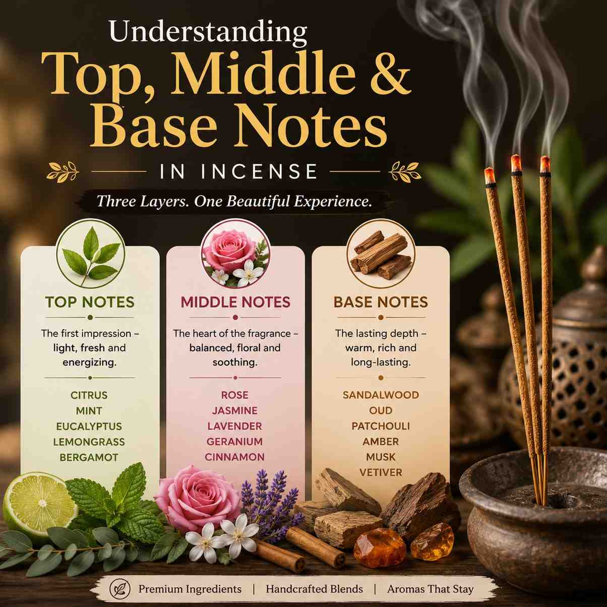 Understanding Top, Middle & Base Notes in Incense