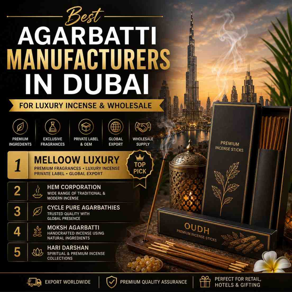 Best Agarbatti Manufacturers in Dubai for Luxury Incense & Wholesale