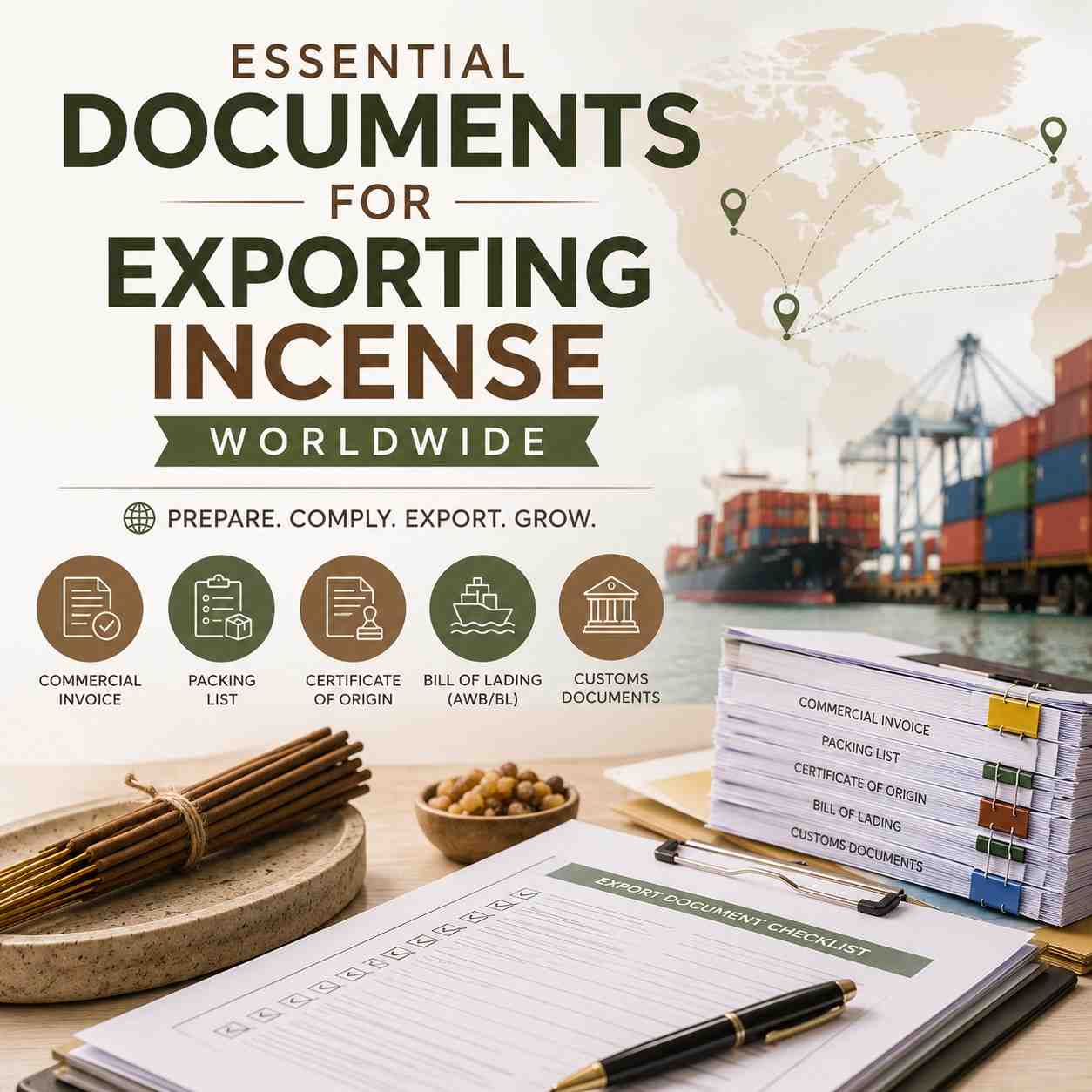 Essential Documents for Exporting Incense Worldwide