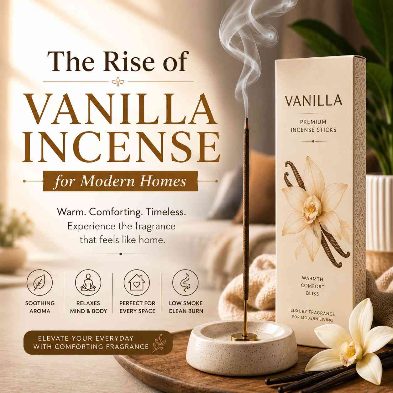 The Rise of Vanilla Incense for Modern Homes