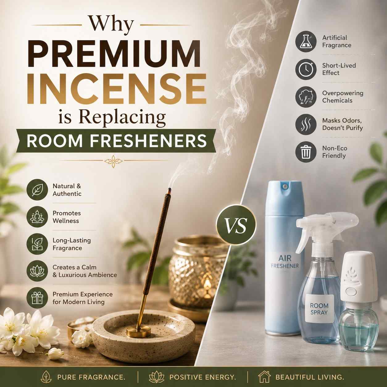 Why Premium Incense is Replacing Room Fresheners