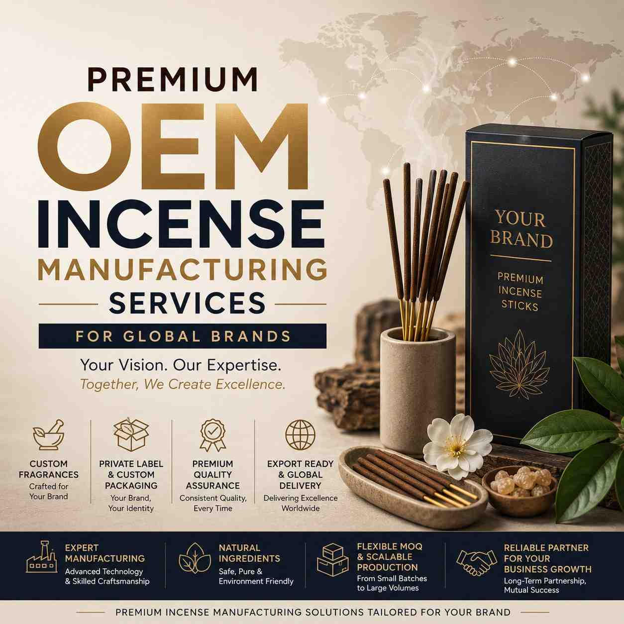 OEM Incense Manufacturing Services for Global Brands